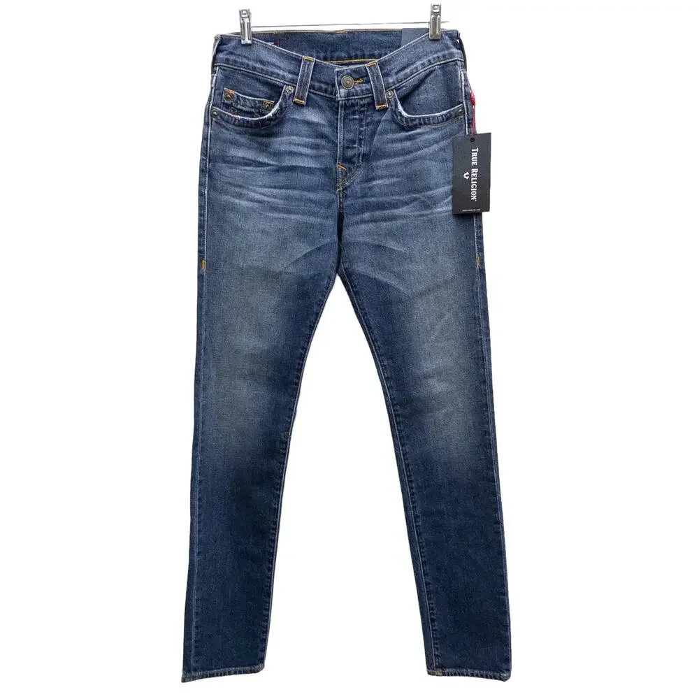 True Religion Rocco Relaxed Skinny Men's 29 Liquid Indigo No Flap NWT